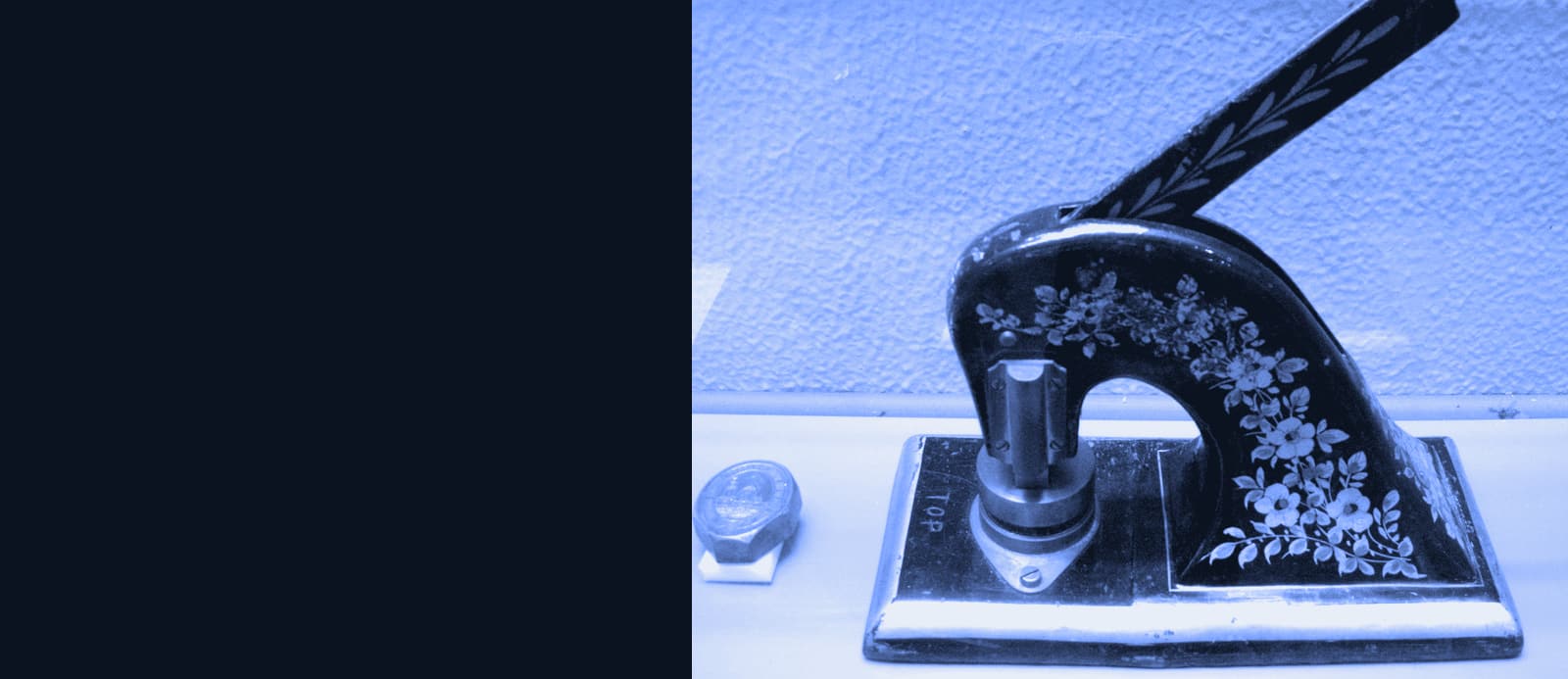 A council seal press from the 1880s at Herne Bay Museum