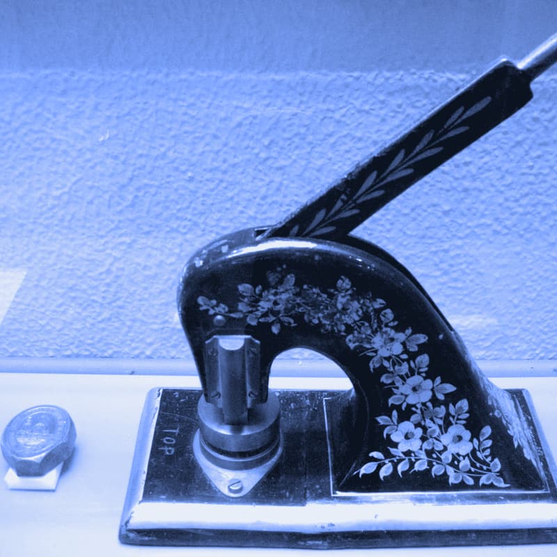 A council seal press from the 1880s at Herne Bay Museum