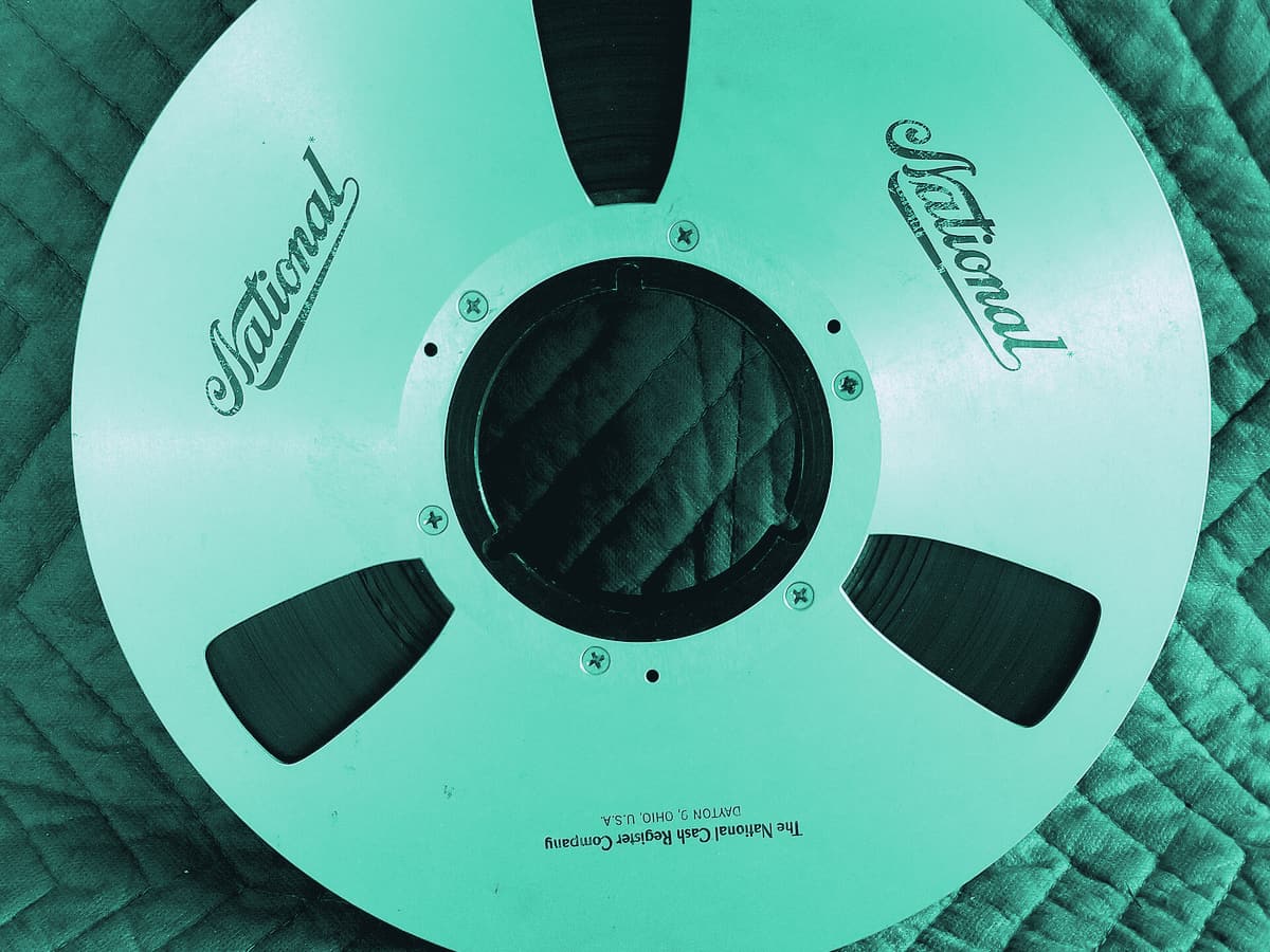 A 1959 NCR 304 magnetic tape reel